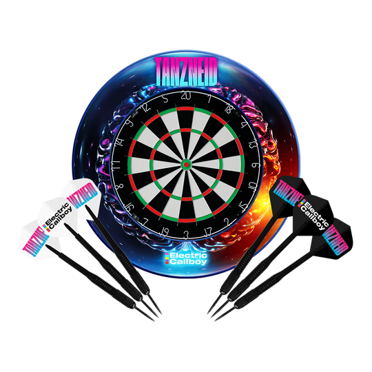 Electric Callboy Tanzneid Steel Dartboard and Surround Bundle Electric Callboy Tanzneid Steel Dartboard and Surround Bundle