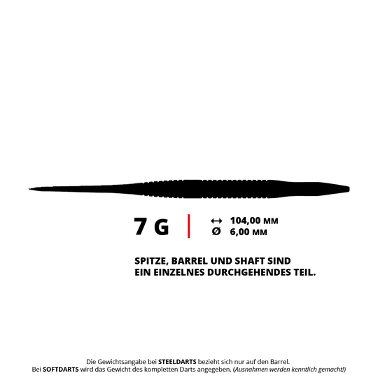 Caliburn TTD Complete Titanium T3 Black Steeldarts - 7g Abgebildet sind die Caliburn TTD Complete Titanium T3 Black Steeldarts - 7g. Die Steeldarts sind schwarz, bestehen aus Titan und wiegen 7 Gramm.