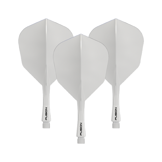 Winmau Fusion Flight Shaft System No6 Solid White Gezeigt wird das Winmau Fusion Flight Shaft System No6 in Solid White, 22mm (1 Set). Es ist ein weißes Zubehörteil für Dartpfeile.