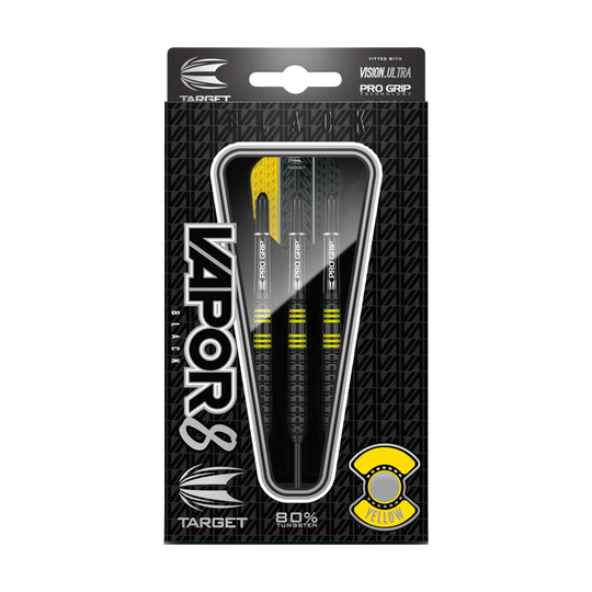 Target Vapor8 Black Yellow steel darts