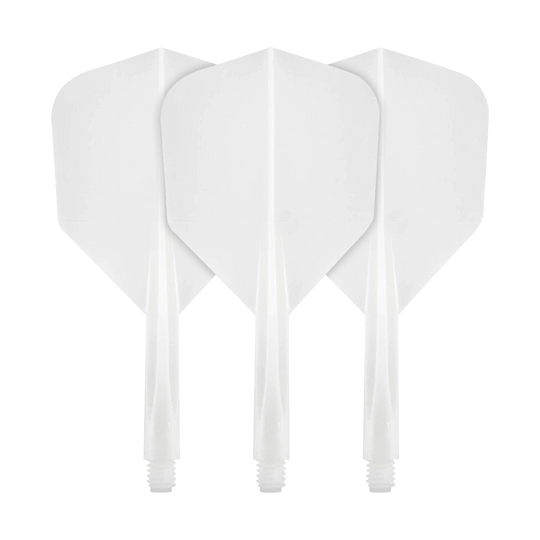 CO-0016_Condor_Axe_Clear_Flight-System_Small_Short_1 Das Bild zeigt drei weiße Condor Axe Clear Flight-System Small Flights. Sie sind in einer Reihe nebeneinander angeordnet.