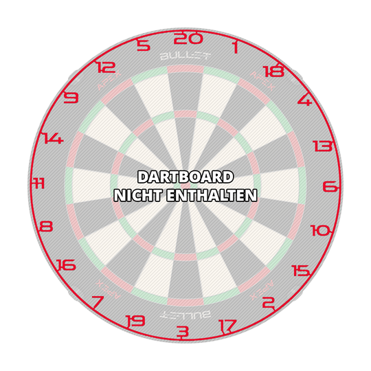 Bullet Dartboard Number Ring Das Bild zeigt einen weiteren roten Zahlenring für ein Dartboard. Die Datei heißt BT1000120_Bullet_Dartboard_Zahlenring_Rot_3.
