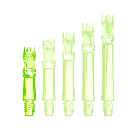 L-Style L-System Replacement Shafts - Neon Yellow Hier ist eine neongelbe Ersatzshaft abgebildet. Die Shaft wird von vorne gezeigt.