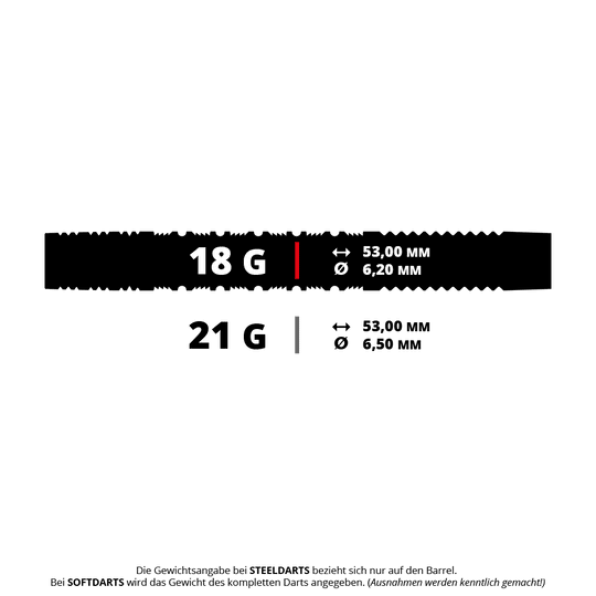 Das Bild zeigt einen Softdart namens 210512_Target_Bolide_Envy_10_Softdarts_5_18g. Dieser Pfeil ist für das Softdartspiel und wiegt 18 Gramm.