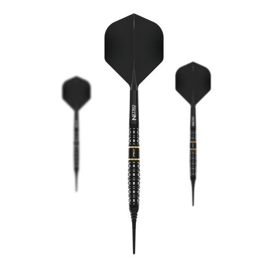 Dies ist ein Bild der Red Dragon Ascend Torpedo Softdarts - 22g. Die Darts sind speziell für das Softdartspiel konzipiert.