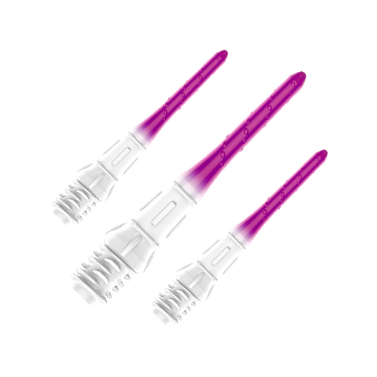Dieses Bild zeigt ein Set der L-Style Premium Lippoint Gradiation Dartspitzen 30er Pack Grape. Mehrere Dartspitzen sind zusammen abgebildet.