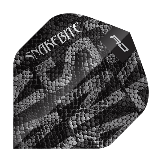 Abgebildet sind die Red Dragon Pro Player Premium Peter Wright Black Mamba Premium No2 Standard Flights. Die Flights sind hochwertig und für präzises Dartspiel entwickelt.