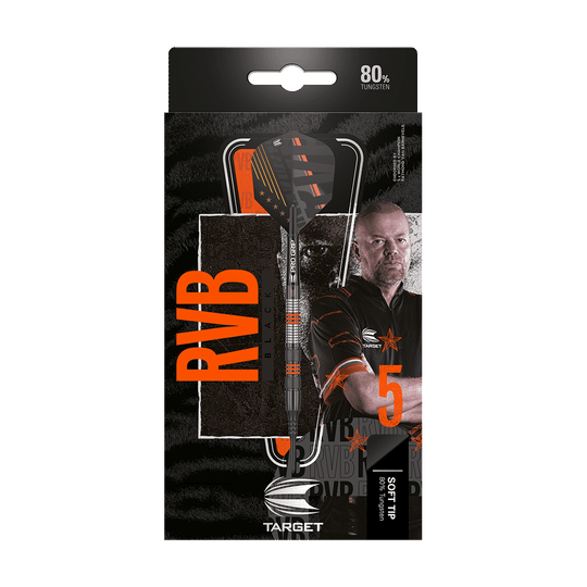 Target Raymond Van Barneveld Black Soft Darts - 18g