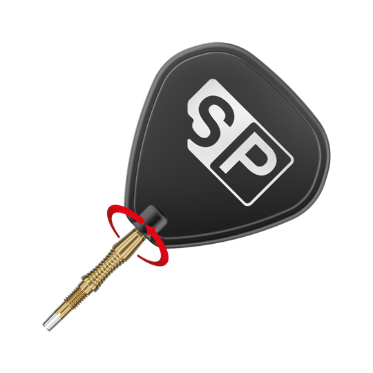 Dieses Bild zeigt die Target Swiss Point Dartspitzen Signature RST in Gold. Die Dartspitzen sind für das Dartspiel entwickelt.