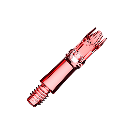 L-Style L-System Replacement Shafts - Clear Red Abgebildet sind rote transparente Ersatzshafts. Sie sind nebeneinander angeordnet.