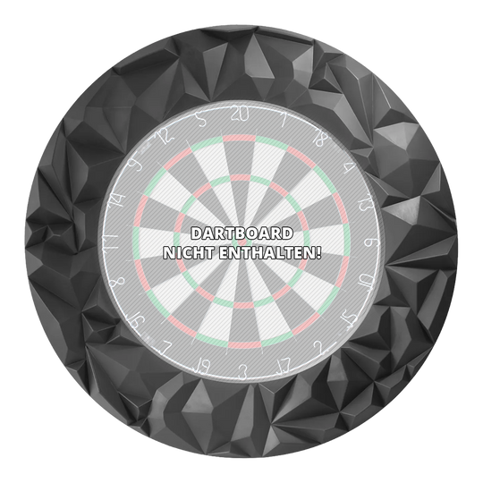 Precise 180 3D Dartboard Surround Subterra - Graphite Das Produkt Precise 180 3D Dartboard Surround Subterra - Graphite wird hier dargestellt. Es schützt Ihre Wand und wertet das Dartboard optisch auf.