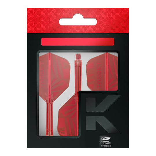 Hier sind die Target K-Flex Red No6 Flights abgebildet. Die Flights sind rot und speziell für Dartpfeile entworfen.