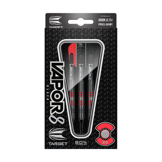 Target Vapor8 Black Red Soft Darts - 19g