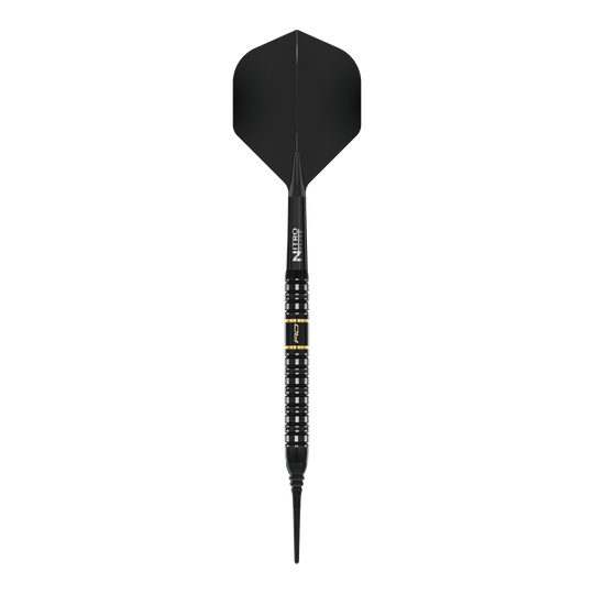 Das Bild zeigt Red Dragon Ascend Parallel Softdarts mit einem Gewicht von 20g. Diese Darts sind speziell für Softdartspiele konzipiert.