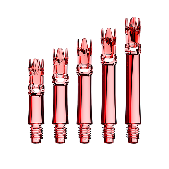 L-Style L-System Replacement Shafts - Clear Red Hier sieht man die L-Style L-System Ersatzshafts in der Farbe Clear Red. Es handelt sich um rote Ersatzschäfte für Dartpfeile.