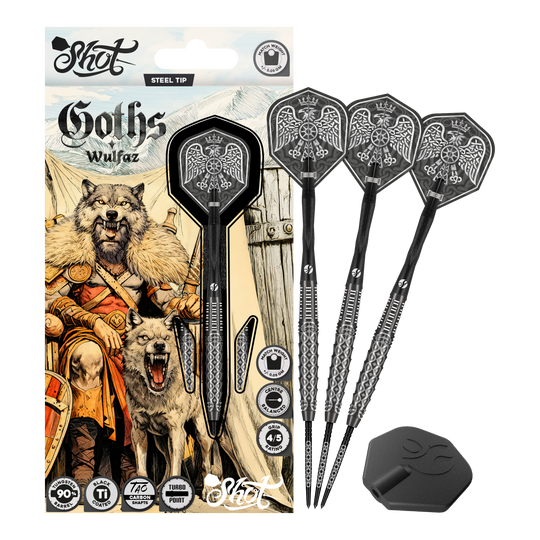 Shot Goths Wulfaz Turbo Point Steel Darts - 23g