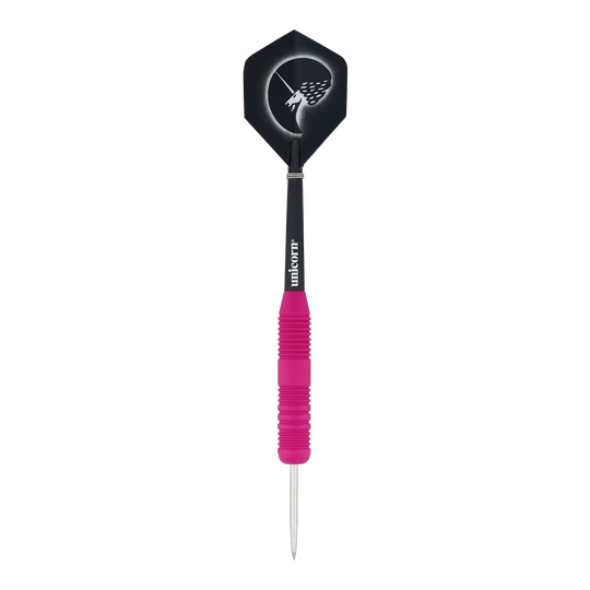 Unicorn Core Plus Rubberized Pink Steel Darts