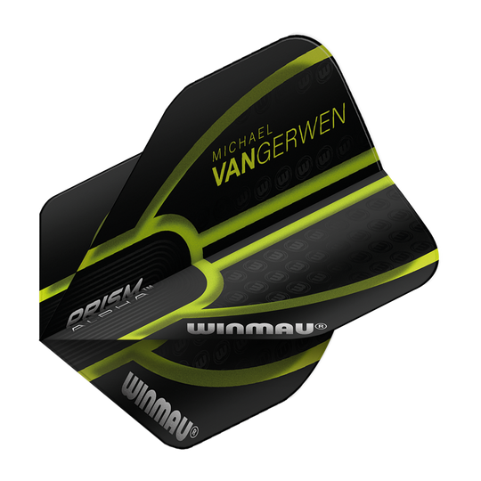 Winmau Prism Alpha MvG Black Green V1 Standard Flights