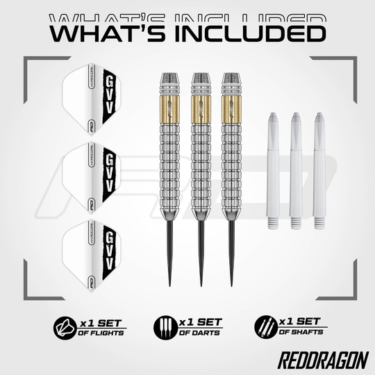 Red Dragon Gian Van Veen Brass Steeldarts - 21 g