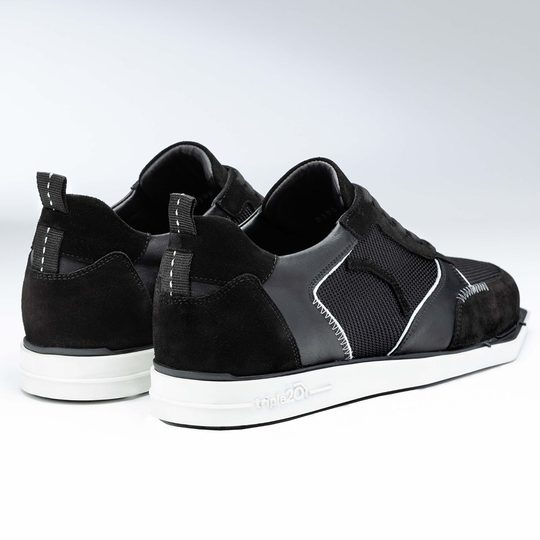 Triple20 Textile Leather Dart Shoes - Black White