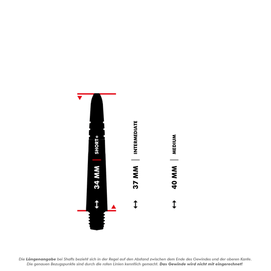 Winmau Vecta Shafts - Schwarz