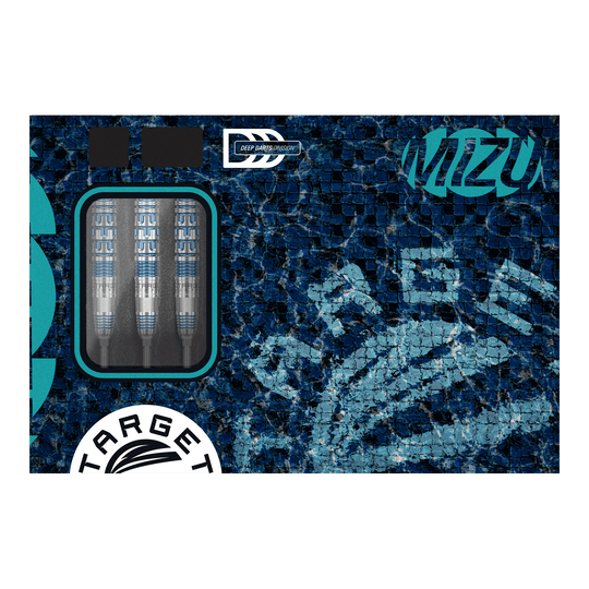 Target Japan Mizu Series 03 Swiss Point Steel Darts Auf dem Foto sind die Target Japan Mizu Series 03 Swiss Point Steeldarts zu sehen. Sie zeichnen sich durch ein elegantes Design aus.