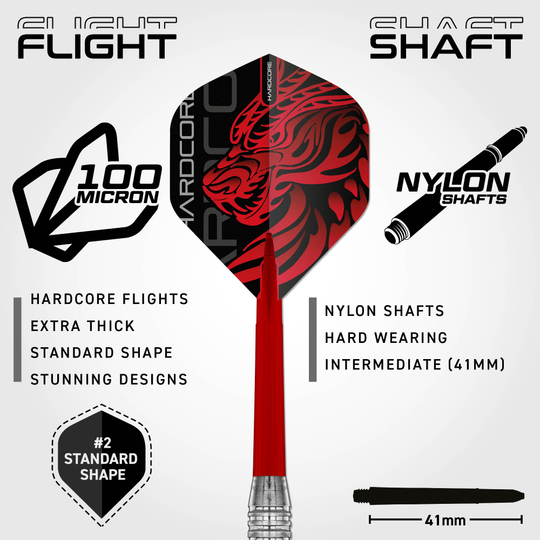 Red Dragon Jonny Clayton Brass Steel Darts - 21 g