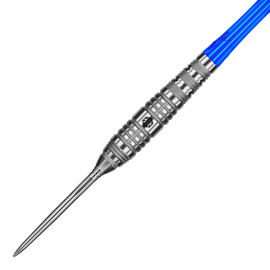 Auf dem Bild sind die Caliburn Rix EZ-EVO R3 Steeldarts abgebildet. Die Darts eignen sich ideal für ambitionierte Spieler.