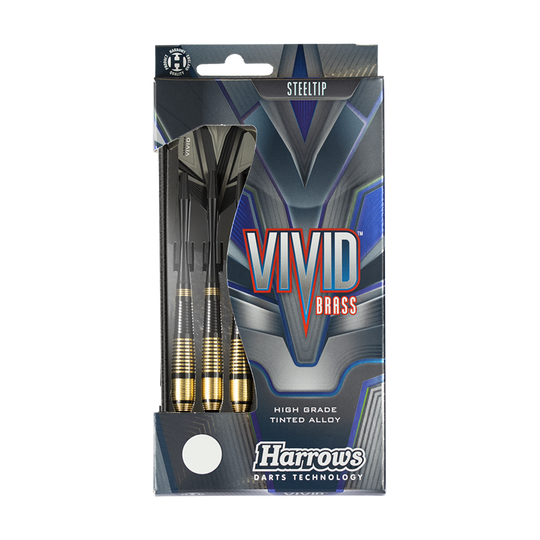 Harrows Vivid Brass Black steel darts