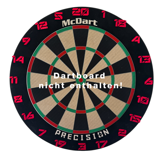McDart Dartboard Number Rings / Number Ring Cyber Das Bild zeigt ein Objekt mit dem Dateinamen 'Cyber Rot Board'. Das Hauptmotiv ist ein Board mit roten Akzenten.