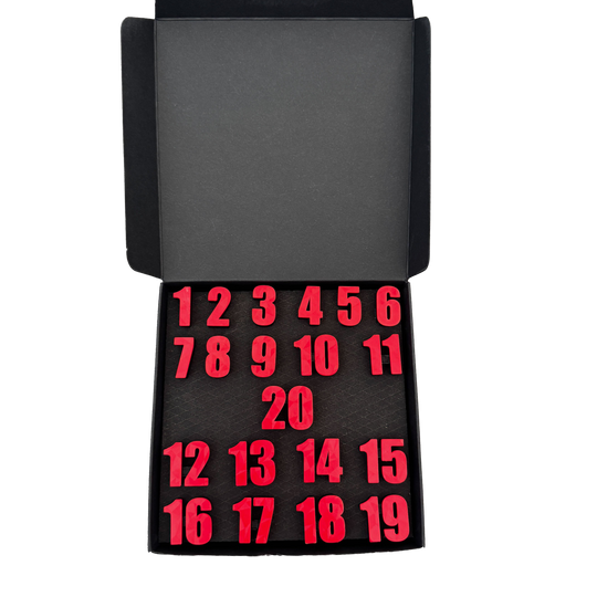 McDart Dartboard Number Rings / Number Ring Classic Bild zeigt eine Classic-Box in Rot. Die Verpackung ist im klassischen Design gehalten.