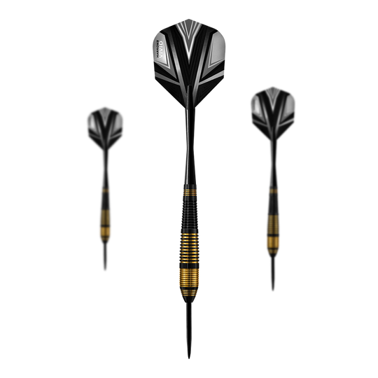 Harrows Vivid Brass Black steel darts