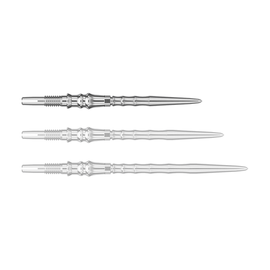 Target Japan Premium Swiss Point Dart Tips - Silver Das Bild zeigt Dartspitzen in Silber. Die Datei heißt "340379_Target_Japan_Premium_SwissPoint_Dartspitzen_Silber_30mm_1".