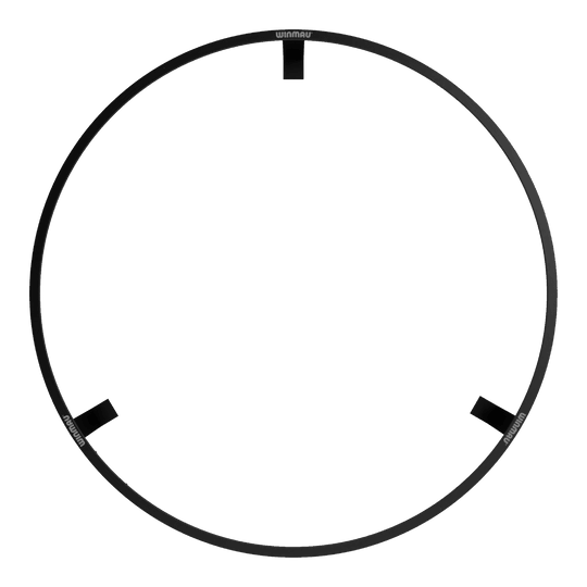 Das Bild zeigt das Winmau Plasma LED Beleuchtung und Surround Bundle. Es handelt sich um einen runden LED-Leuchtring, der für Dartboards verwendet wird.