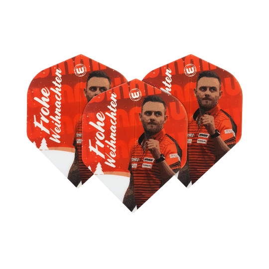 Winmau Merry Christmas Flights Joe Cullen Red