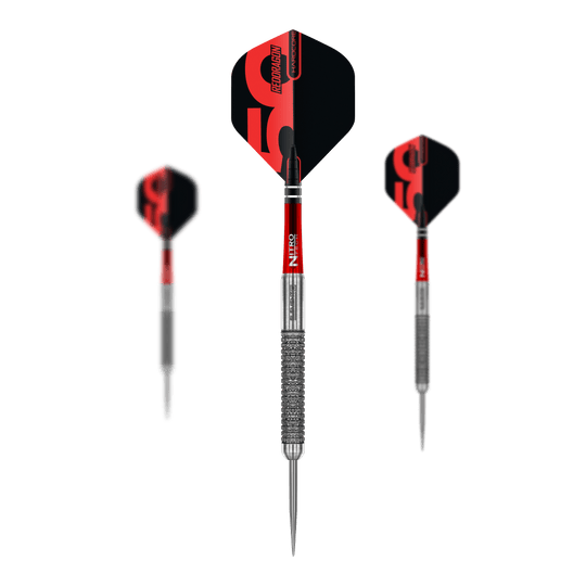 Red Dragon 50 Year Collection Element 6 B Steel Darts - 24g Hier sind die Red Dragon 50 Year Collection Element 6 B Steeldarts - 24g als Set abgebildet. Das Produkt besteht aus mehreren Teilen im Set.