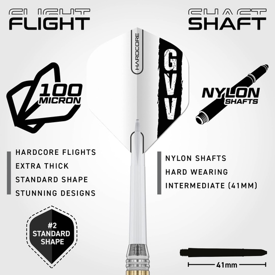 Red Dragon Gian Van Veen Brass Steeldarts - 21 g