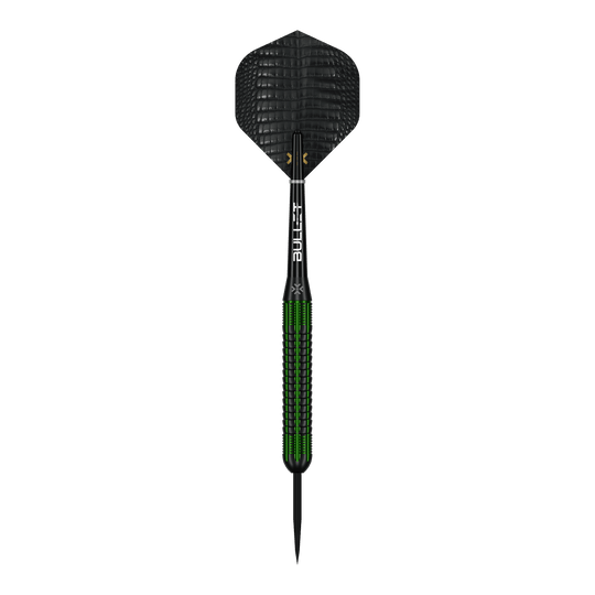 Das Bild zeigt die Bullet Gator Brass Steeldarts - 22g. Es handelt sich um Steeldarts mit einem Gewicht von 22 Gramm.