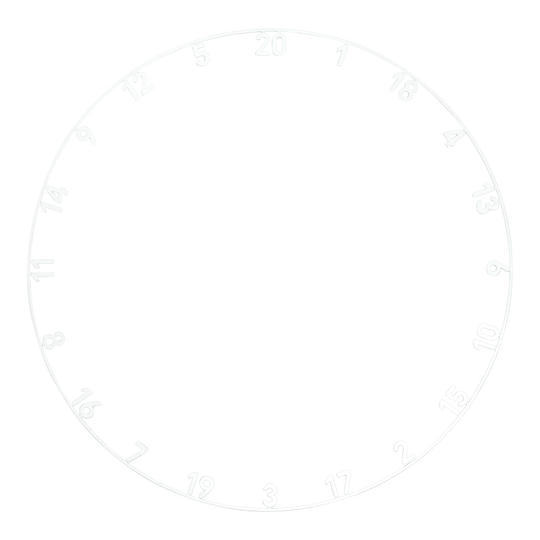 Precise 180 Endorphine Steel Dartboard with Numbered Ring - Classic White Abgebildet ist das Precise 180 Endorphine Steeldartboard mit Nummernring in Weiß. Das Produkt eignet sich ideal für Dartspieler aller Leistungsstufen.