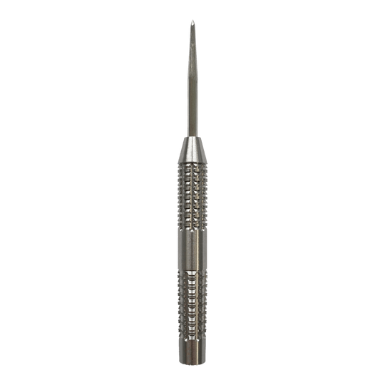 McDart SilverGrip Steeldart Barrels Das Bild zeigt einen McDart SilverGrip Steeldart Barrel. Der Dart ist aus Metall und hat eine strukturierte Grifffläche für besseren Halt.