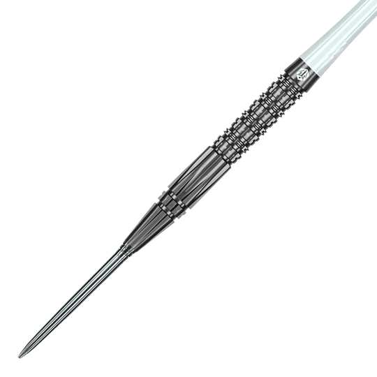 Caliburn Prisma P2 steel darts - 20.5g Die Abbildung zeigt die Caliburn Prisma P2 Steeldarts mit einem Gewicht von 20,5g. Das Produkt eignet sich ideal für Steeldartspieler.