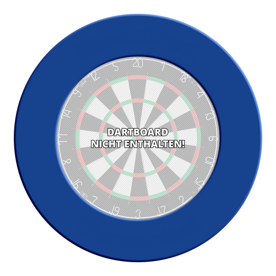 Das Foto zeigt ein Steeldartboard-Surround in Blau. Der Dateiname ist 'DBS-blau_McDart_Steeldartboard_Surround_Blau_1'.