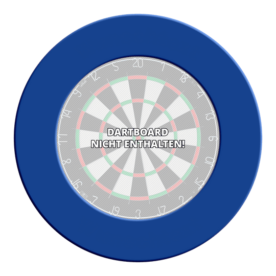 McDart Dartboard Surround Das Foto zeigt ein Steeldartboard-Surround in Blau. Der Dateiname ist 'DBS-blau_McDart_Steeldartboard_Surround_Blau_1'.
