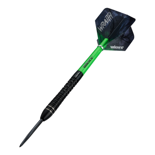 Unicorn Wraith Gary Anderson Phase 6 Steel Darts Zu sehen sind die Unicorn Wraith Gary Anderson Phase 6 Steeldarts. Diese Steeldarts bieten hohe Qualität und ein modernes Design.