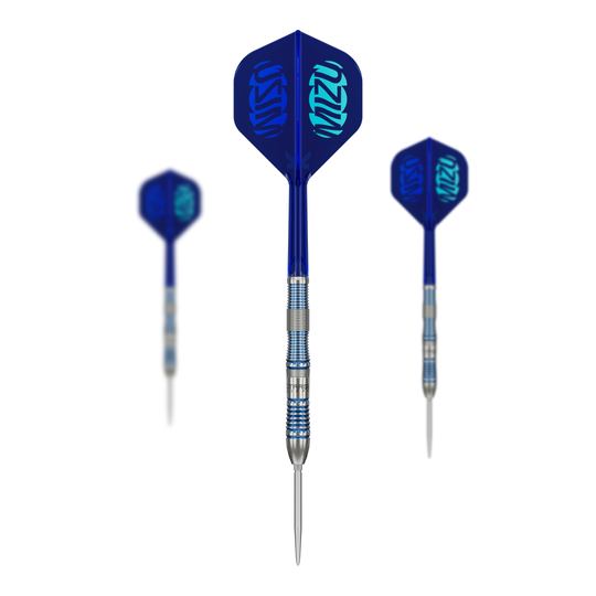 Target Japan Mizu Series 02 Swiss Point Steel Darts Gezeigt werden die Target Japan Mizu Series 02 Swiss Point Steeldarts. Diese Steeldarts sind Teil der japanischen Mizu Serie von Target.