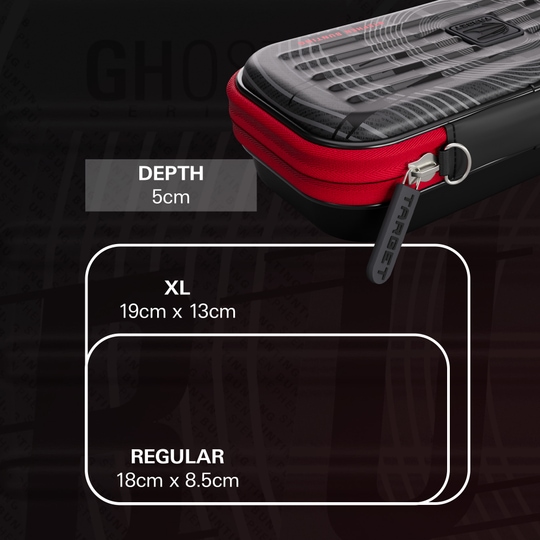 Takoma Ghost Series Stephen Bunting dart case Das Bild zeigt das Takoma Ghost Series Stephen Bunting Dartcase. Es handelt sich um ein Dart-Etui, das für Stephen Bunting entworfen wurde.