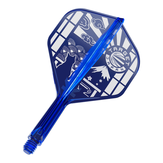 Target Japan K-Flex Blue Limited No2 Standard Flights Zu sehen ist das Produkt '410291 Target Japan K-Flex Blue Limited No2 Flights 19mm 1'. Diese blauen Flights sind eine limitierte Edition für Darts.