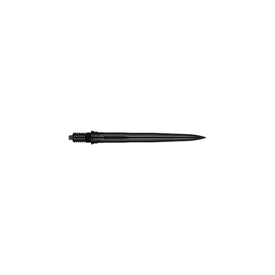 Caliburn EZ-EVO Dart Tips - Smooth - Black Das Bild zeigt EVO181 Caliburn EZ-EVO Dartspitzen Smooth Schwarz 28mm. Es handelt sich um schwarze Dartspitzen in glatter Ausführung.