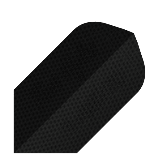 Nylon Fabric Flights - Slim - BLACK Dies ist ein schwarzer Nylon-Stoff Slim Flight. Der Flight ist für Dartpfeile geeignet und hat eine schlanke Form.