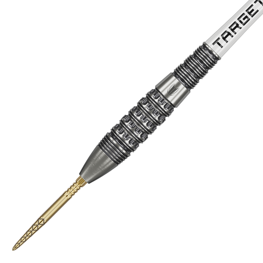 Target Redux 02 Swiss Point steel darts Die Target Redux 02 Swiss Point Steeldarts sind auf diesem Bild zu sehen. Es handelt sich um hochwertige Steeldarts für präzises Dartspiel.